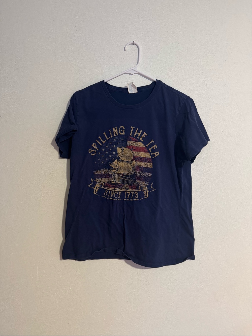 Fourth of July Navy Graphic Tee - Spilling the Tea